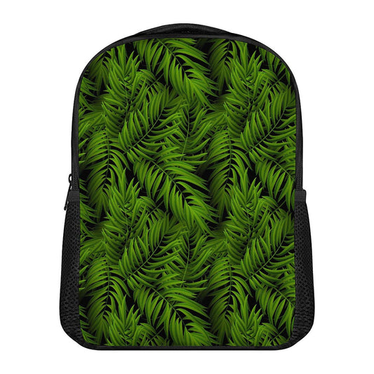 Night Tropical Palm Leaf Pattern Print Casual Backpack