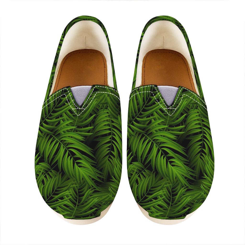 Night Tropical Palm Leaf Pattern Print Casual Shoes