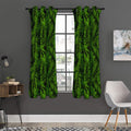 Night Tropical Palm Leaf Pattern Print Grommet Curtain Panels