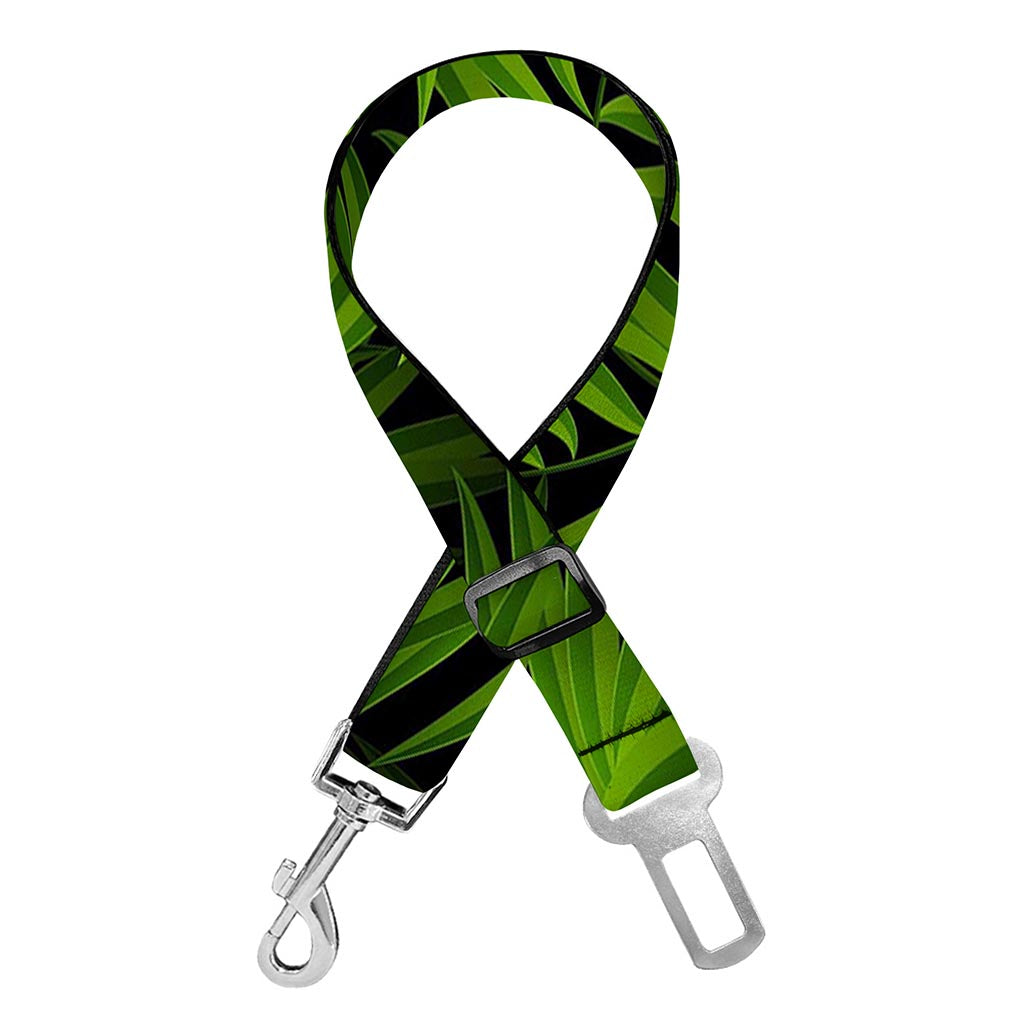 Night Tropical Palm Leaf Pattern Print Dog Seat Belt