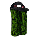 Night Tropical Palm Leaf Pattern Print Double Neoprene Wine Tote