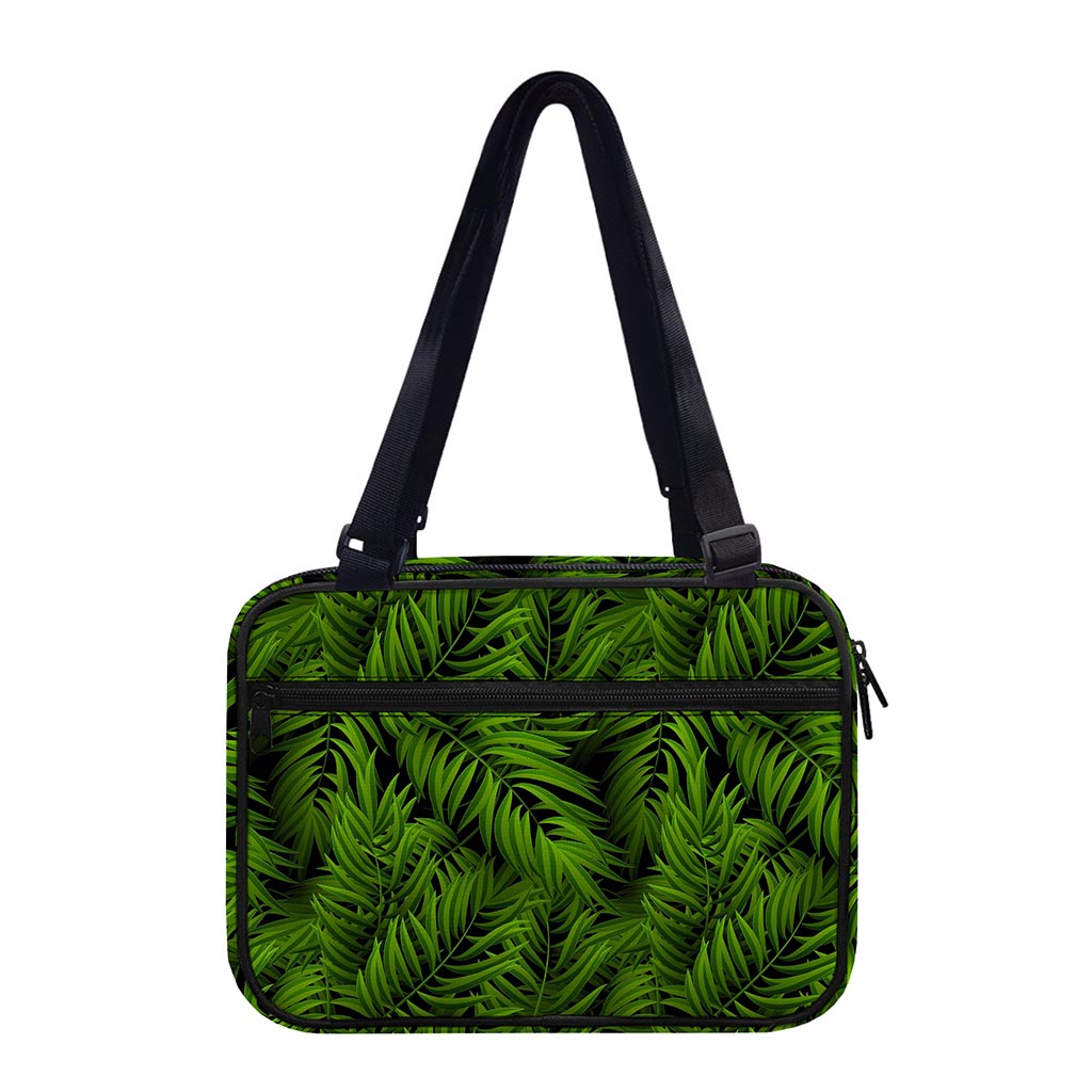 Night Tropical Palm Leaf Pattern Print Double Strap Bible Bag