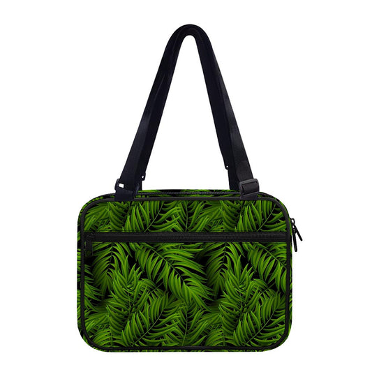 Night Tropical Palm Leaf Pattern Print Double Strap Bible Bag