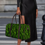Night Tropical Palm Leaf Pattern Print Duffle Bag