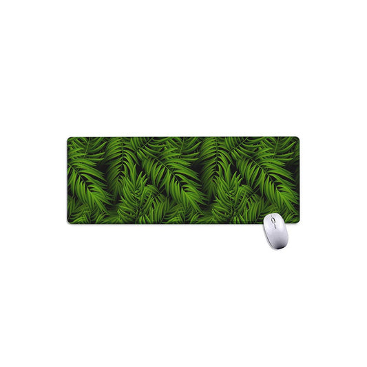 Night Tropical Palm Leaf Pattern Print Extended Mouse Pad