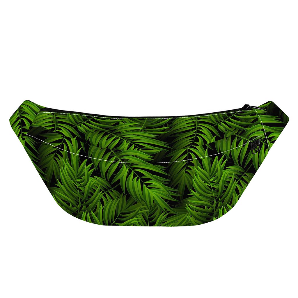 Night Tropical Palm Leaf Pattern Print Fanny Pack