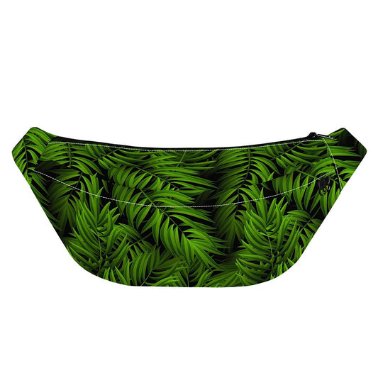 Night Tropical Palm Leaf Pattern Print Fanny Pack