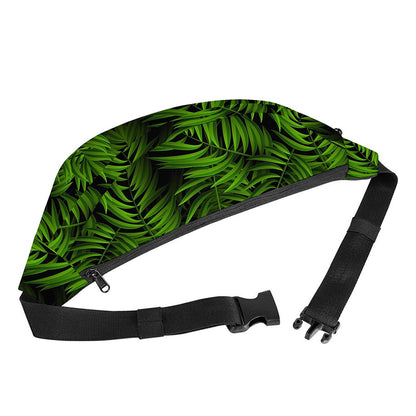 Night Tropical Palm Leaf Pattern Print Fanny Pack