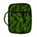 Night Tropical Palm Leaf Pattern Print Front Pocket Bible Bag