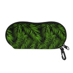 Night Tropical Palm Leaf Pattern Print Glasses Case