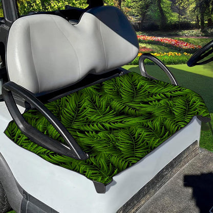 Night Tropical Palm Leaf Pattern Print Golf Cart Seat Cover