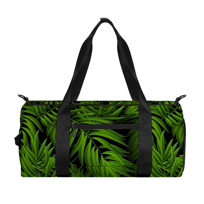 Night Tropical Palm Leaf Pattern Print Gym Bag