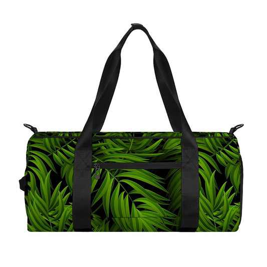 Night Tropical Palm Leaf Pattern Print Gym Bag