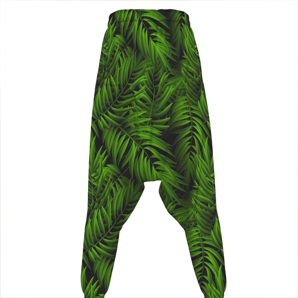 Night Tropical Palm Leaf Pattern Print Hammer Pants