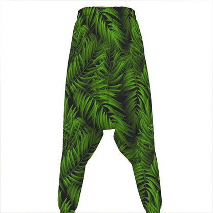 Night Tropical Palm Leaf Pattern Print Hammer Pants