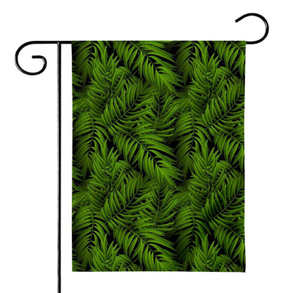 Night Tropical Palm Leaf Pattern Print House Flag