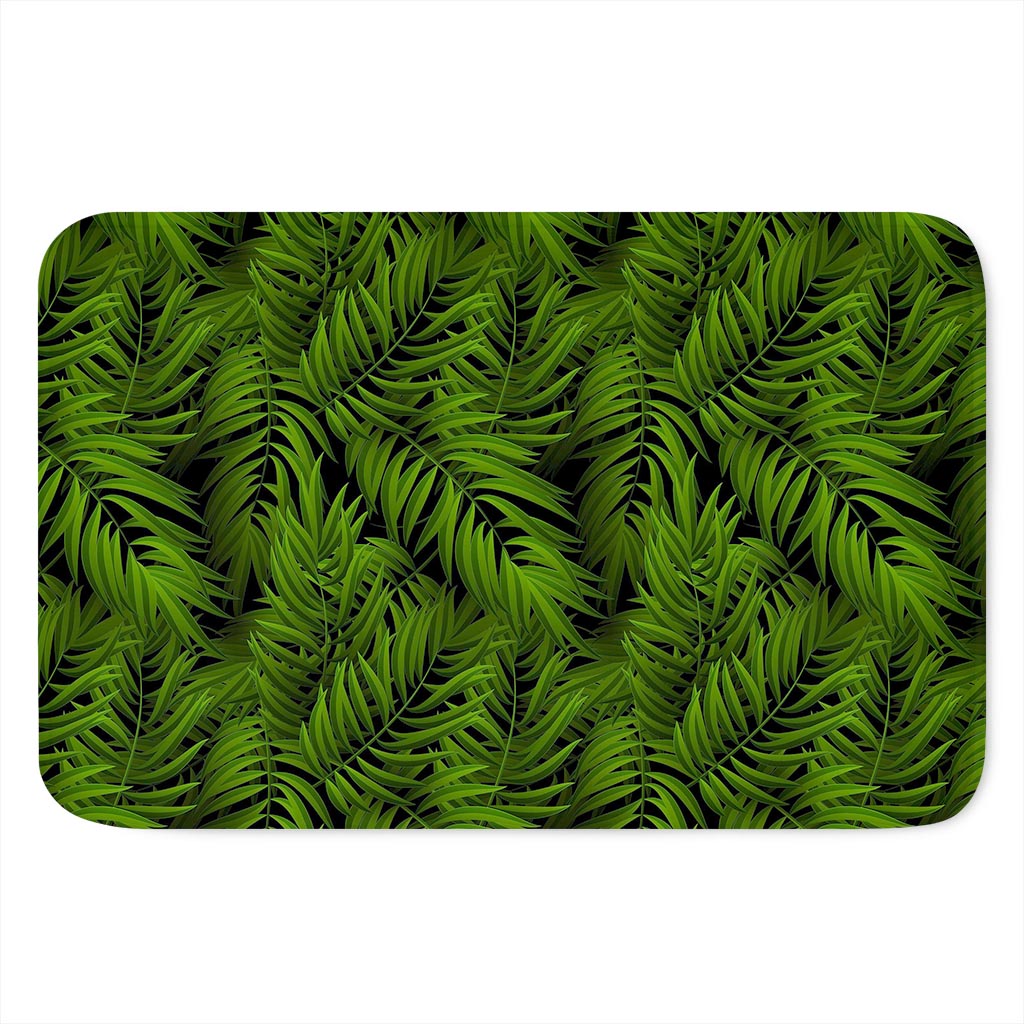 Night Tropical Palm Leaf Pattern Print Indoor Door Mat