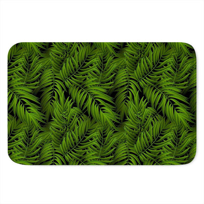 Night Tropical Palm Leaf Pattern Print Indoor Door Mat