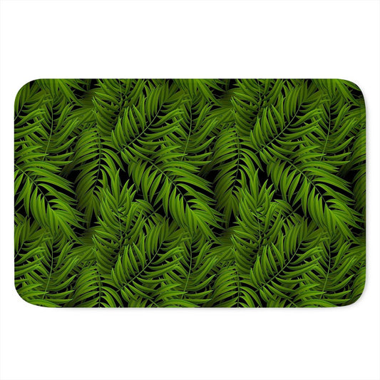 Night Tropical Palm Leaf Pattern Print Indoor Door Mat