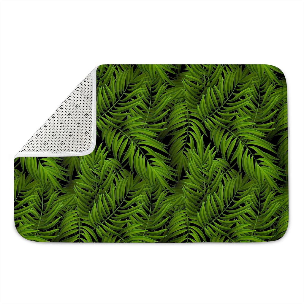 Night Tropical Palm Leaf Pattern Print Indoor Door Mat