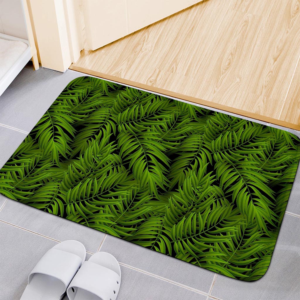 Night Tropical Palm Leaf Pattern Print Indoor Door Mat