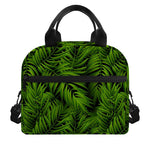 Night Tropical Palm Leaf Pattern Print Insulated Lunch Bag