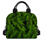 Night Tropical Palm Leaf Pattern Print Insulated Lunch Bag