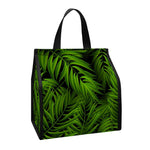 Night Tropical Palm Leaf Pattern Print Insulated Lunch Tote