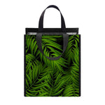 Night Tropical Palm Leaf Pattern Print Insulated Lunch Tote