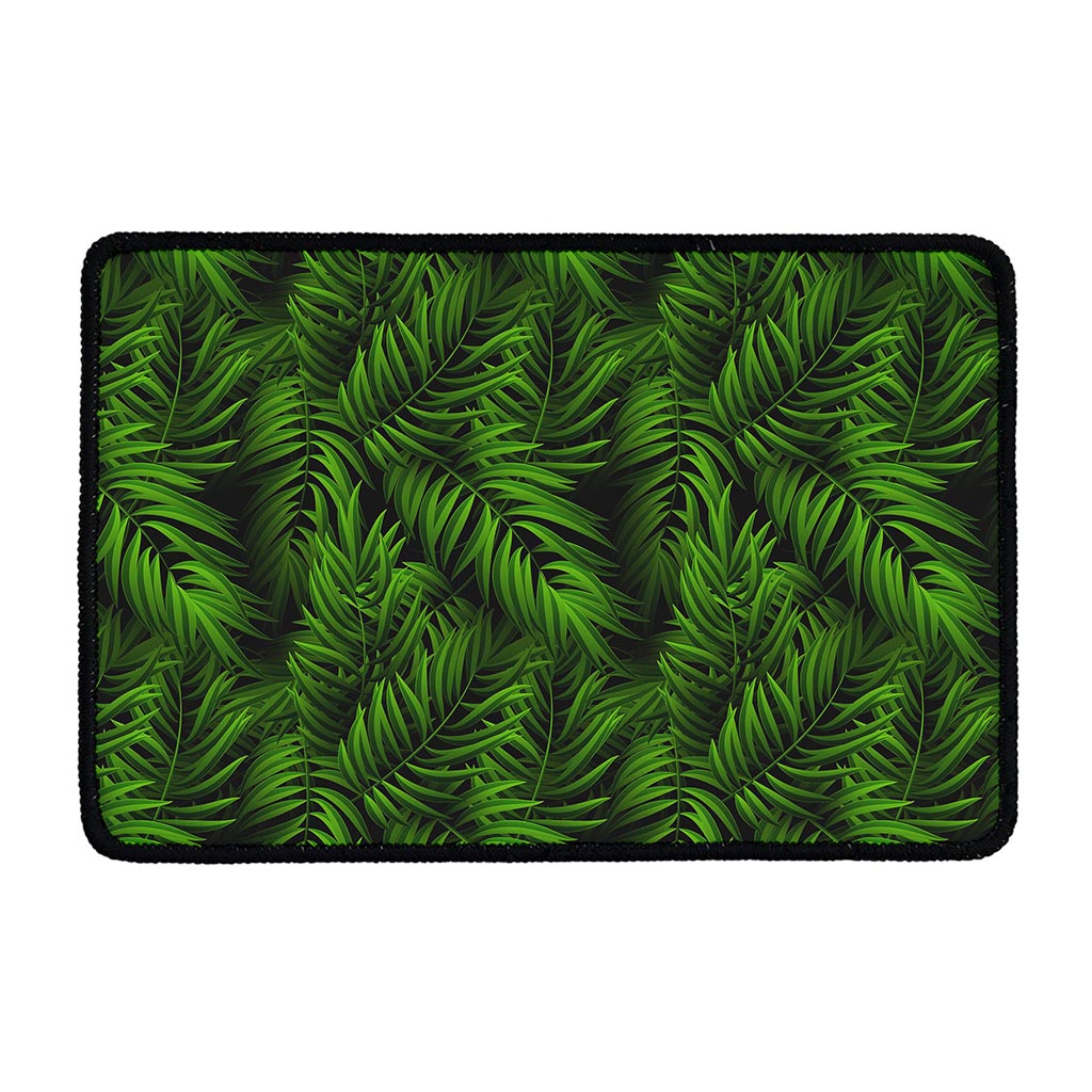 Night Tropical Palm Leaf Pattern Print Kitchen Mat