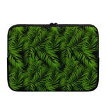 Night Tropical Palm Leaf Pattern Print Laptop Sleeve