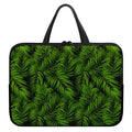 Night Tropical Palm Leaf Pattern Print Laptop Sleeve With Handle