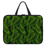 Night Tropical Palm Leaf Pattern Print Laptop Sleeve With Handle