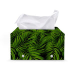 Night Tropical Palm Leaf Pattern Print Leather Tissue Box Cover