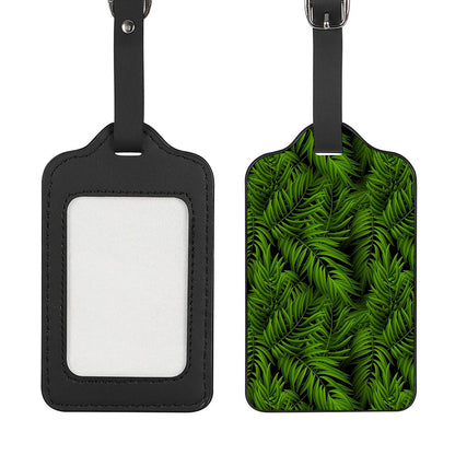 Night Tropical Palm Leaf Pattern Print Luggage Tag