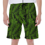Night Tropical Palm Leaf Pattern Print Men's Beach Shorts