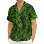Night Tropical Palm Leaf Pattern Print Men's Deep V-Neck Shirt