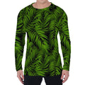 Night Tropical Palm Leaf Pattern Print Men's Long Sleeve T-Shirt