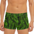 Night Tropical Palm Leaf Pattern Print Men's Short Boxer Briefs