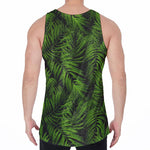 Night Tropical Palm Leaf Pattern Print Men's Velvet Tank Top