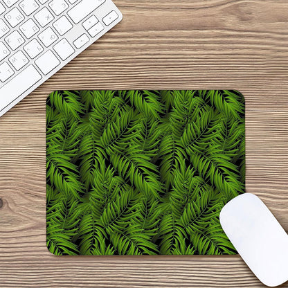 Night Tropical Palm Leaf Pattern Print Mouse Pad