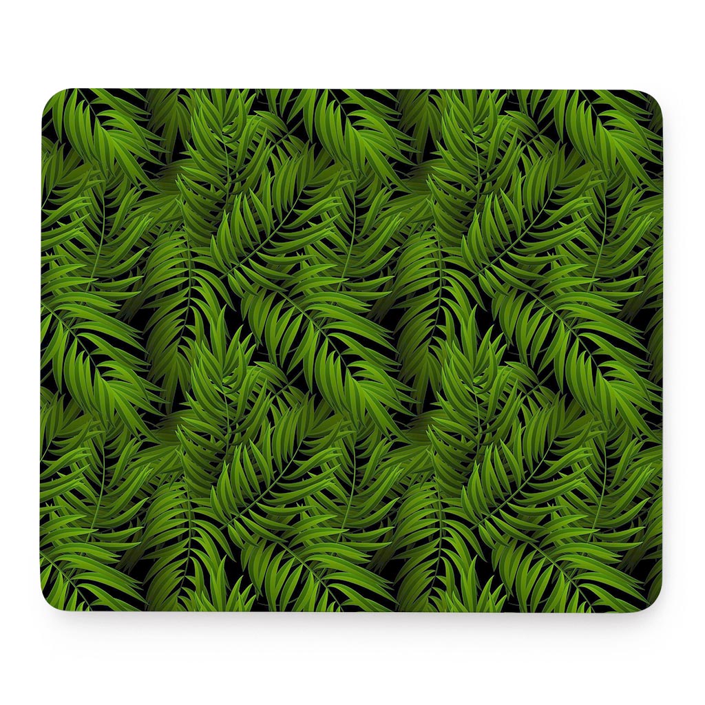 Night Tropical Palm Leaf Pattern Print Mouse Pad