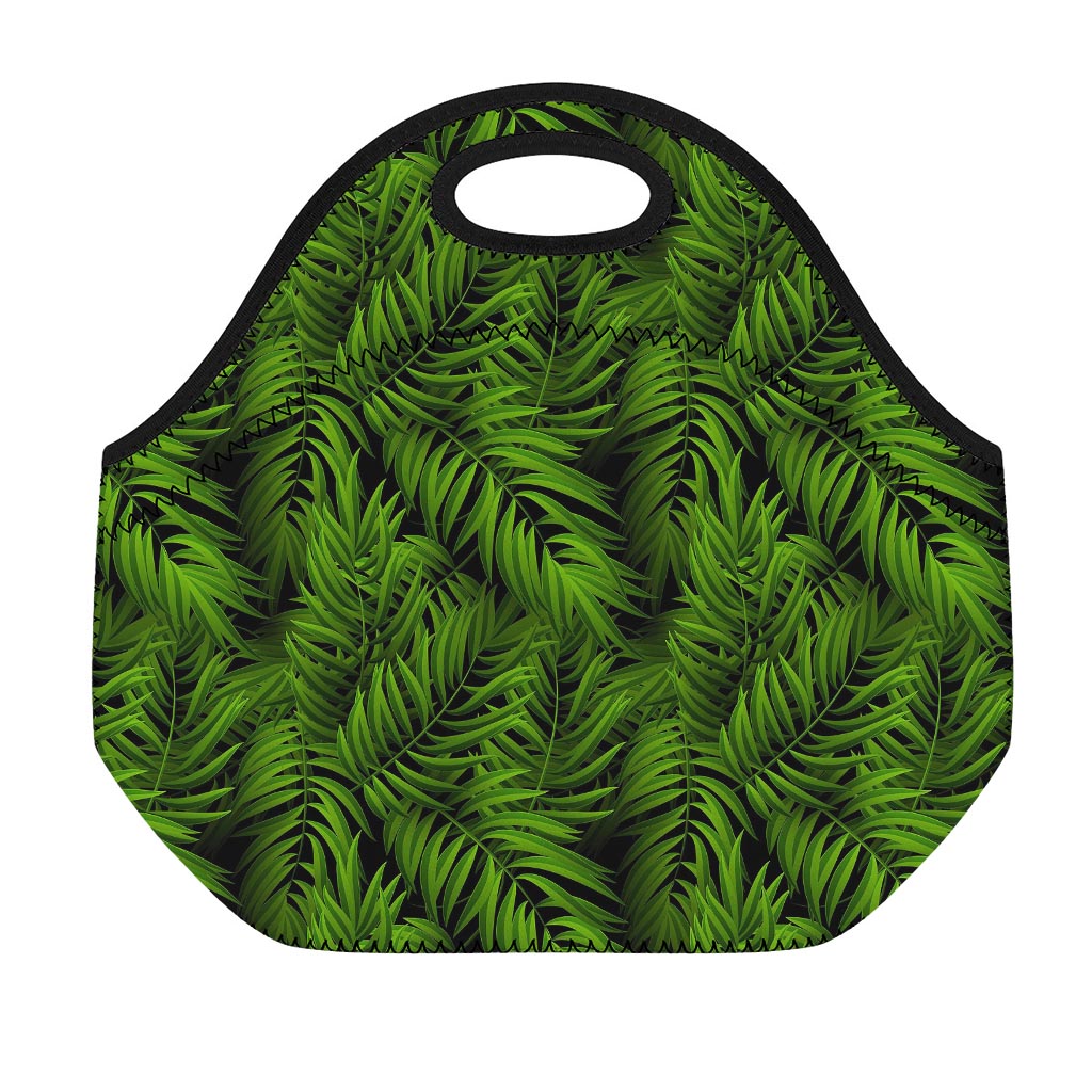 Night Tropical Palm Leaf Pattern Print Neoprene Lunch Bag