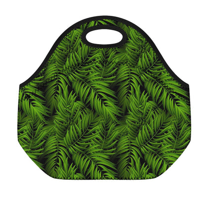 Night Tropical Palm Leaf Pattern Print Neoprene Lunch Bag