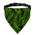 Night Tropical Palm Leaf Pattern Print Over The Collar Dog Bandana