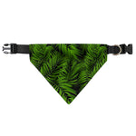 Night Tropical Palm Leaf Pattern Print Over The Collar Dog Bandana
