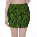 Night Tropical Palm Leaf Pattern Print Pencil Mini Skirt
