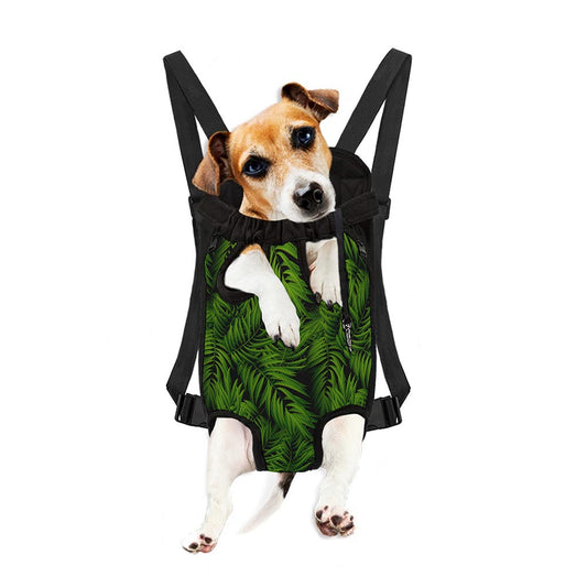 Night Tropical Palm Leaf Pattern Print Pet Carrier Backpack