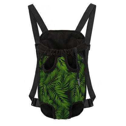 Night Tropical Palm Leaf Pattern Print Pet Carrier Backpack