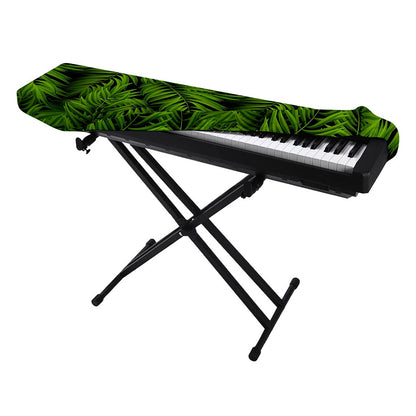 Night Tropical Palm Leaf Pattern Print Piano Keyboard Cover